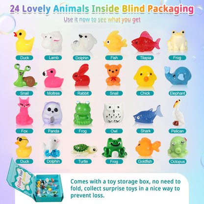 Bath Bombs for Kids with Surprise Inside, 24 Pack Kids Bath Bombs Gift Set, Natural Organic Kid Bubble Bath Fizzy for Girls Boys with Bath Toys Inside
