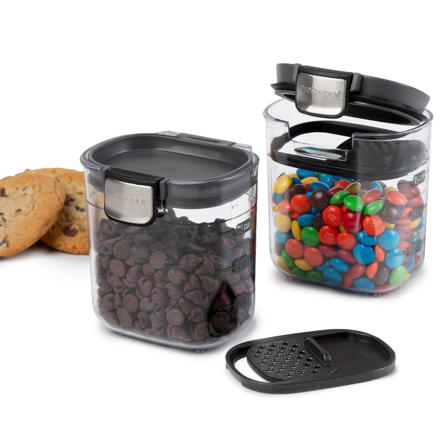 Progressive PKS-401 1.5 Cup Mini Prokeeper+ Airtight Silicone Seal Storage Container Great For Spices & Baking Acessories (2- Piece)