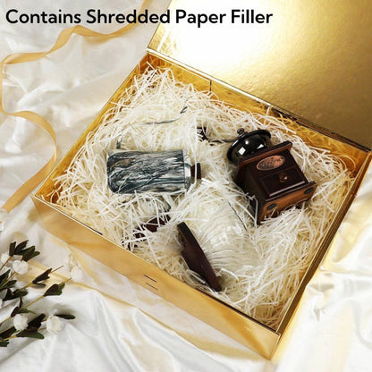 GoooodGift Extra Large Gift Box Gold 1 Pack 16x13.5x5.3 inch Luxury Gift Box for Presents with Magnetic Closure Lid Collapsible,Birthday,Christmas,Wedding,Contains Shredded Paper Filler