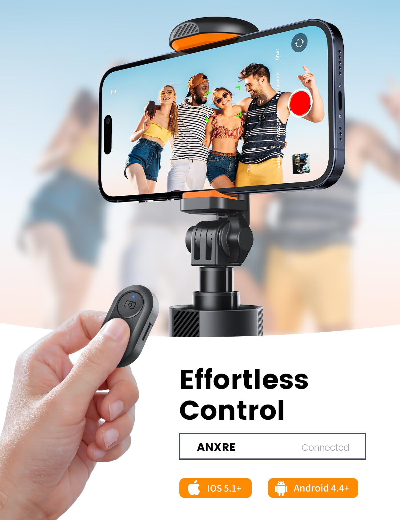 ANXRE 71"/180cm Phone Tripod Monopod, NT79 Extendable Selfie Stick Tripod for Cell Phone＆Camera, Mobile Tripod Stand for Filming, Tripod Stand Holder Compatible with Smartphone Camera