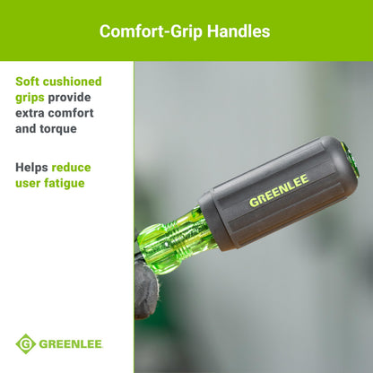 Greenlee 0153-02C 7-Piece Screwdriver Set with Cabinet, Keystone, and Phillips