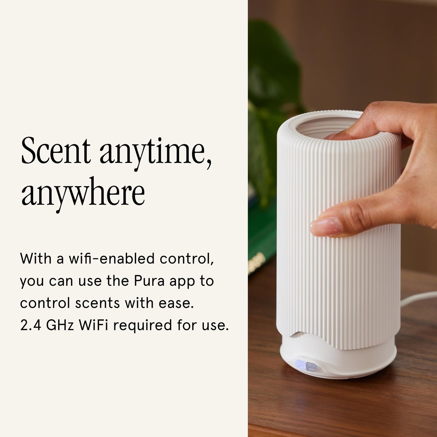 Pura Plus Smart Home Fragrance Diffuser for Large Spaces - Adjust Scent Intensity, Set Schedules, Timers & More in Pura App - Fragrances Sold Separately - White