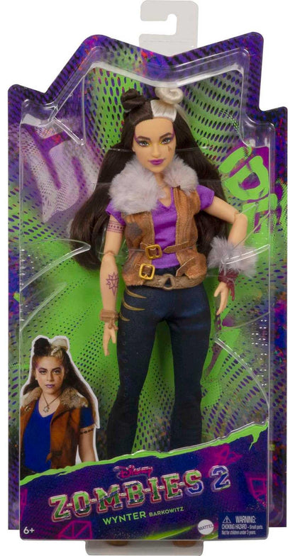 Mattel Disney Zombies 2 Toys, Wynter Barkowitz Werewolf Fashion Doll Wearing Rocker Outfit & Accessories, 11 Bendable “Joints”
