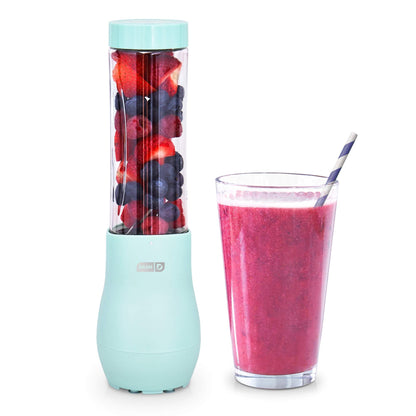 Dash Mighty Mini 10 oz Compact Personal Bottle Blender with Travel Lid, Red