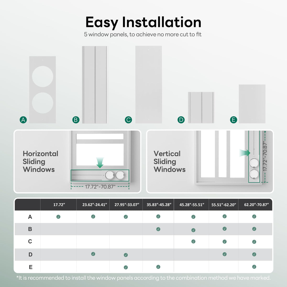 ZAFRO Smart Inverter Portable Air Conditioners, 14000 BTU (10000 BTU SACC) Dual Hose Portable AC Unit with Energy Saving/Ultra Quiet(42dB)/Drainage-free Cooling/APP/Remote for Multi-Scenario Use