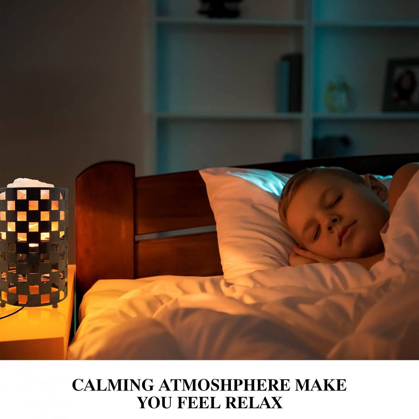 Himalayan Glow Projective Style Metal Basket Night Light with Pink Chunks, Bulb,(ETL Certified) Dimmer Switch,Calming & Relaxing Salt Lamp, Pink Salt Chunks