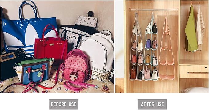 AARAINBOW 1 Pack Hanging Handbag Purse Organizer, Hand Bag Organizer Space