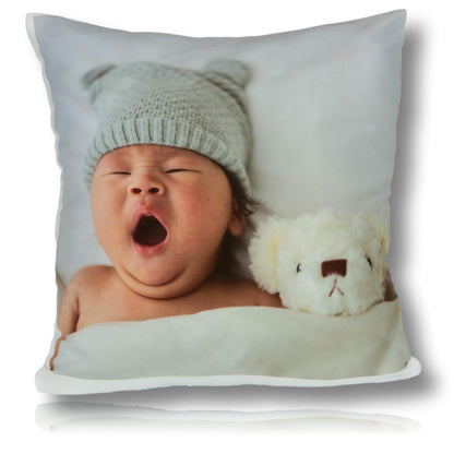 Personalised Cushion Cover Printed Photo Gift Custom Made Large Print (16" x 16") (40cm x 40cm) Printed Picture Pet, Dog, Cat, Love gift