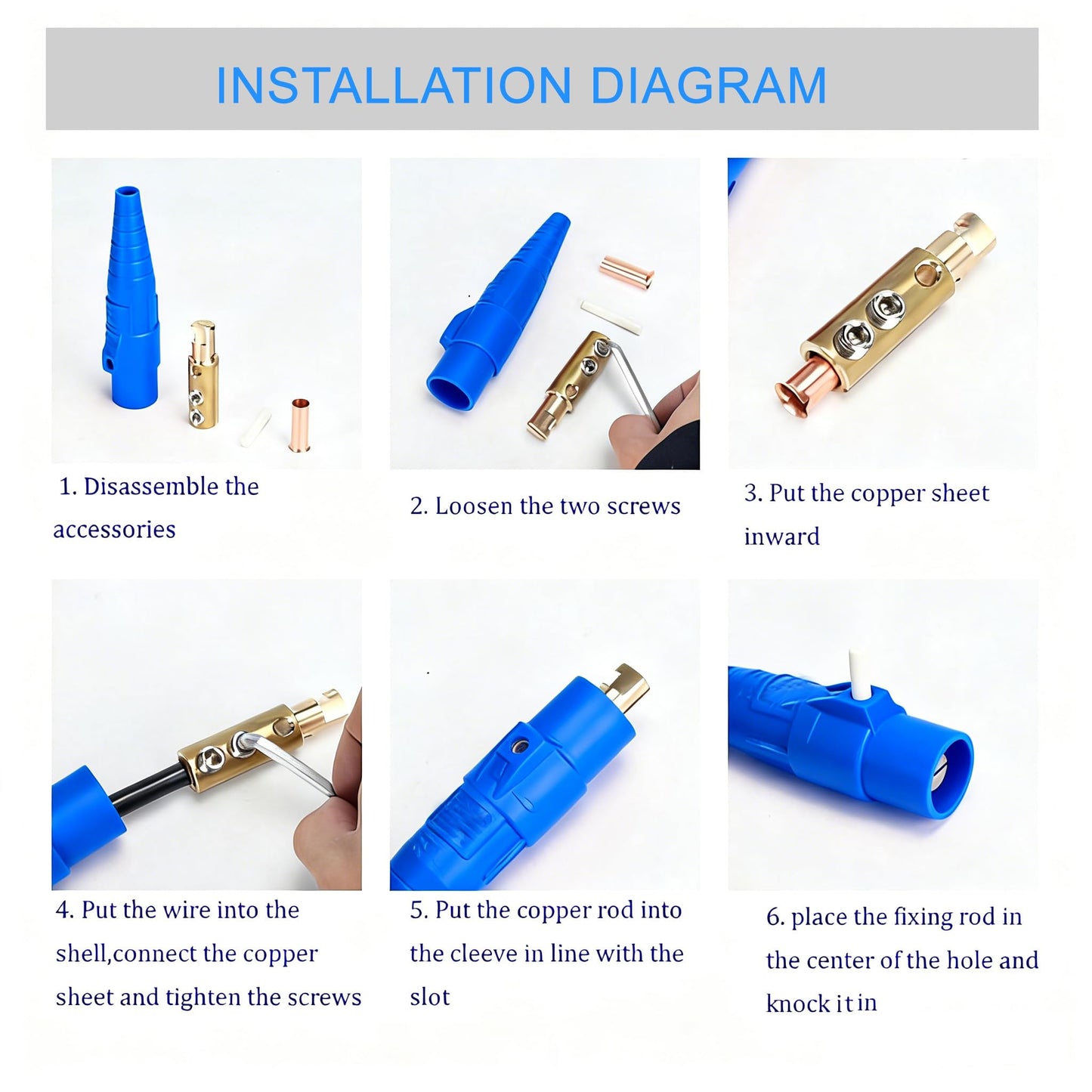 CLS40 400A Camlock Connector Set, 5 Male & 5 Female Camlok Connector Bundle, Rugged High-Performance Power Connectors for Industrial & Event Applications
