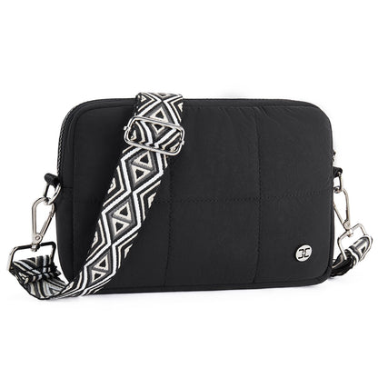 Telena Crossbody Bags for Women Cross Body Purse with Guitar Strap Lightweight Puffer Shoulder Bag for Travel