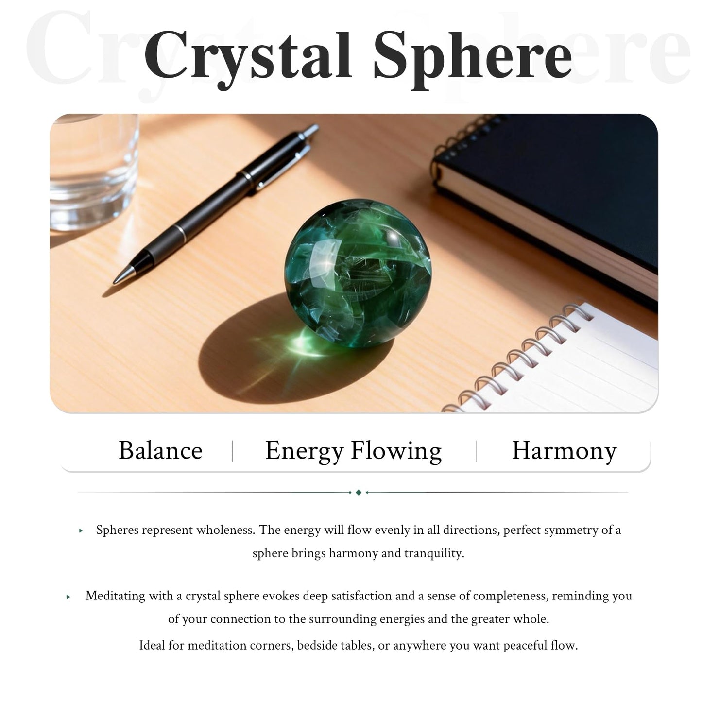 SUNYIK 2.01-2.36" Healing Sphalerite Stone Crystal Ball with Acrylic Stand, Natural Stone Orb Sculpture Figurine for Divination Meditation, Decorativone Ball Sphere for Home Office Decor