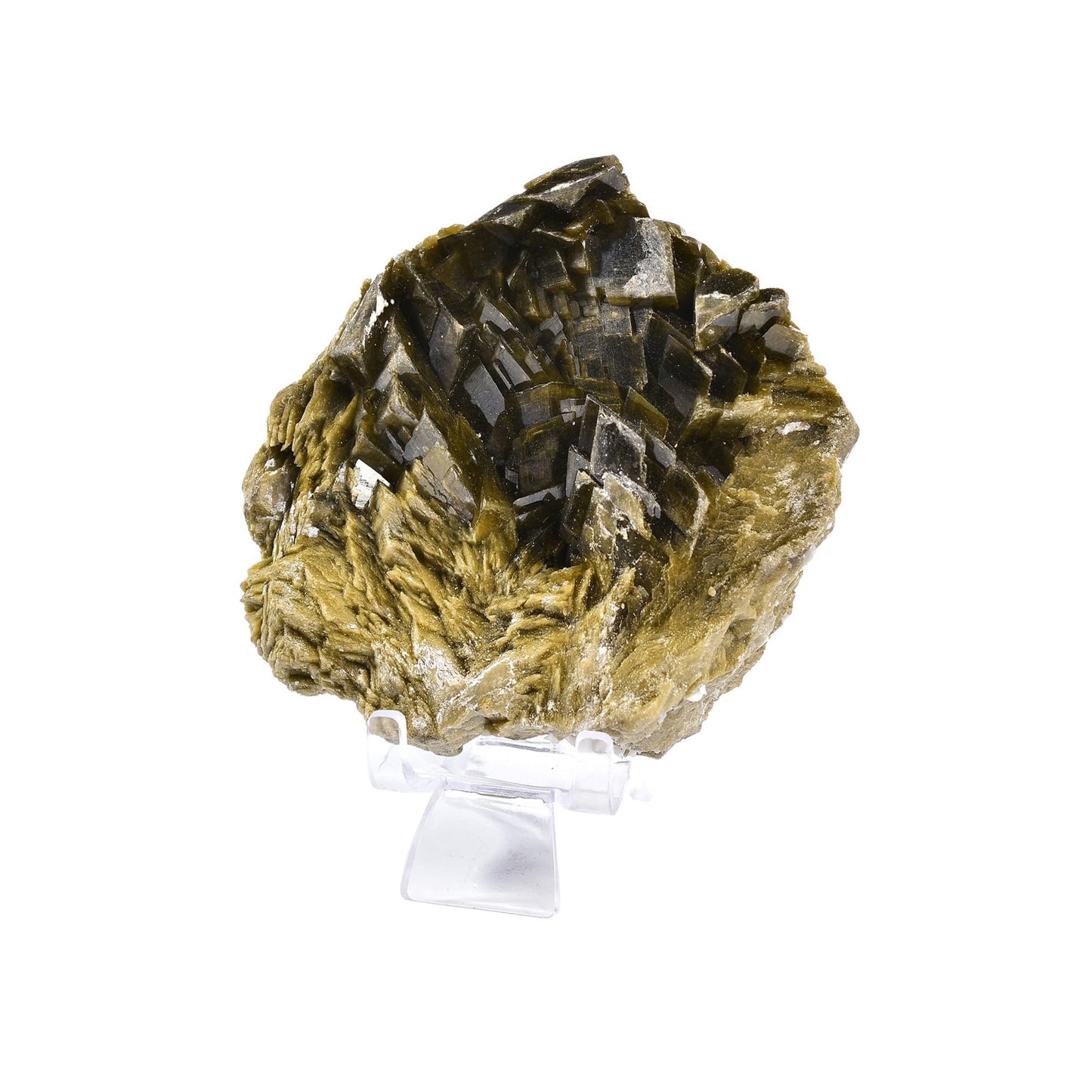 AMOYSTONE Unique Decorative Stone Ornaments Siderite Large Quartz Ore Specimen Indoor Healing Calming Effects for School Geography Classroom (1.3-1.7 Pounds with Rack)
