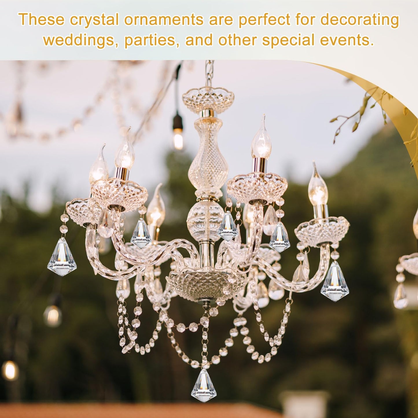 YELARXI Crystal Ball Prisms, Sun Catcher Hanging Prism Sun Catcher Pendant 56mm / 2.2Inch & 4 Pack & Clear-Fitting for (Outdoor/Indoor/Windows/DIY Decor/Feng Shui/Chandelier)