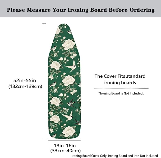 Bird Ironing Board Cover and Pad 16 x 55 Thick Padding