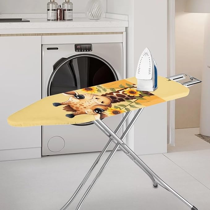 Sunflower Giraffe Ironing Board Cover and Pad 15 x 54 Non-Slip Thick Ironing