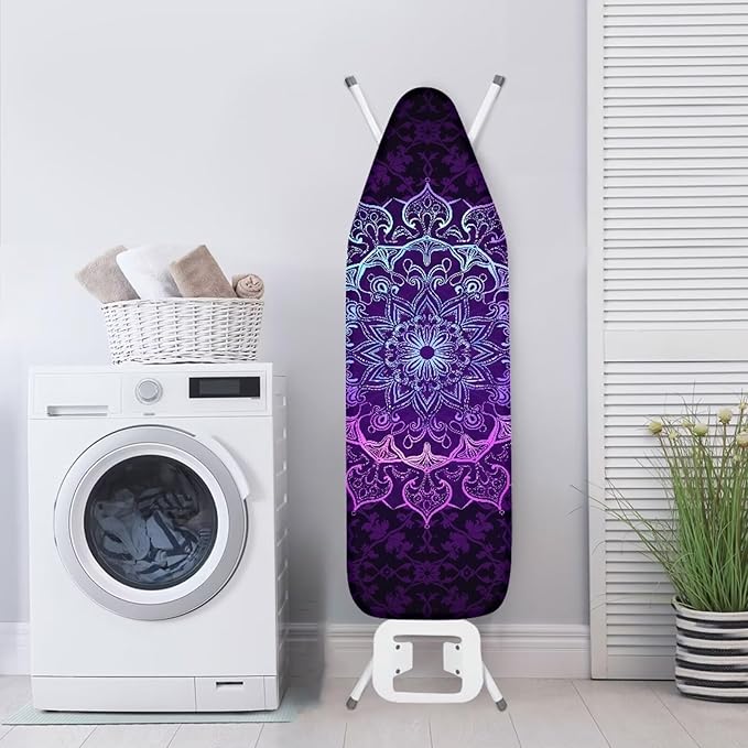 Home Ironing Board Cover, Boho Flower Heat Reflective Tie-Dye Ironing Board