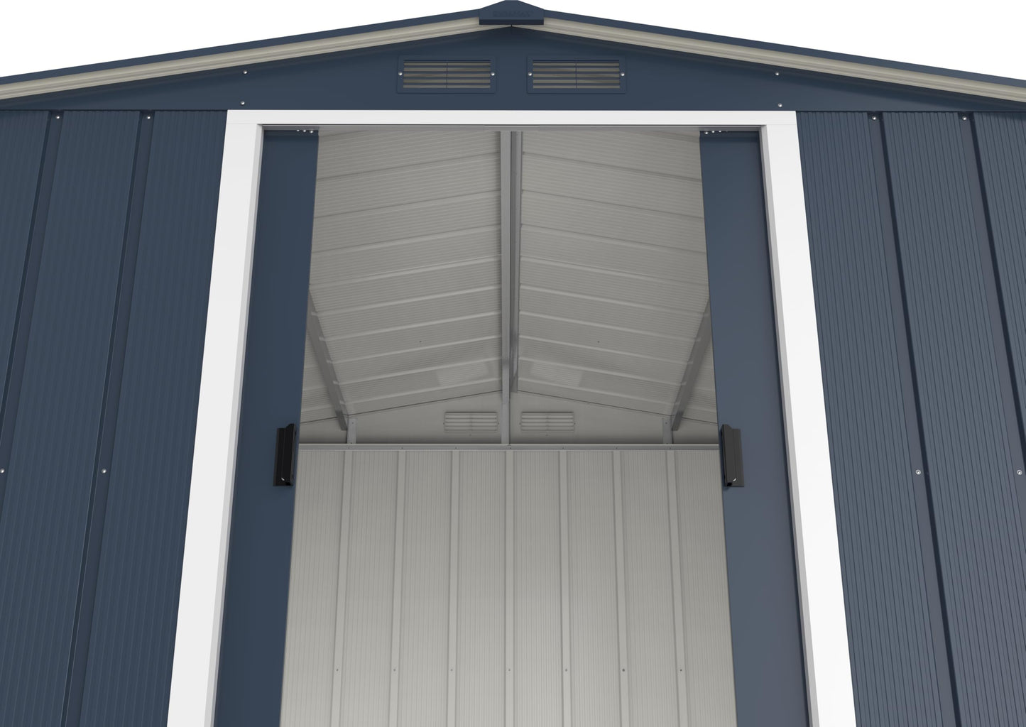 Duramax ECO 8 x 8 (6.35 m2) Metal Garden Storage Shed, Hot-Dipped Galvanized Metal Garden Shed, Tool Storage Shed, Strong Reinforced Roof Structure, Maintenance-Free Metal Shed, Anthracite