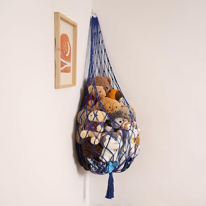 Stuffed Animal Storage Toy Hammock Corner Hanging Net
