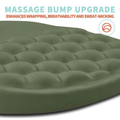 Kuosgm Ergonomic Mouse Pad Wrist Support with Memory Foam Massage Bulge, Carpal Tunnel Pain Relief Mousepad Wrist Rest for Mouse(12x8 inch,Olive Green)