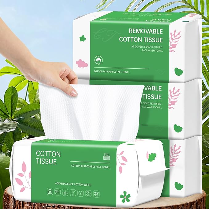 Disposable Face Towel, for Washing Soft Cotton Dry Wipes Facial Cloths