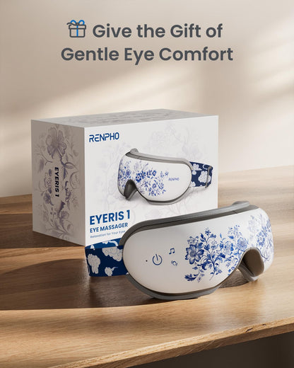 RENPHO Eye Massager with Heat, Valentines Day Gifts for Her Him Birthday Gifts for Women Mom, FSA Eligible HSA Eye Mask for Migraine,Sleep Mask for Dry Eyes Relax, Handheld Massager Eyeris 1
