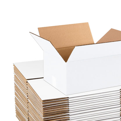 AVIDITI White Shipping Boxes 12"L x 9"W x 4"H (25 Pack) Small Medium Mailing Box for Small Business Packaging, Mailers, Gifts & Storage