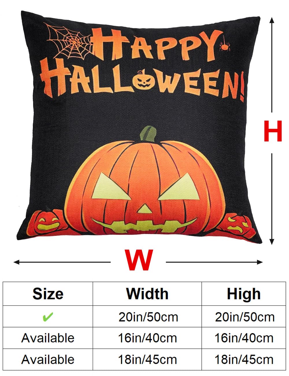 TOYPOPOR Halloween Decorations Double-Side Printing Pillow Covers 18'' x 18'' Set of 4, with 8 Cute Halloween Decor Patterns, Invisible Zipper, Durable Soft Linen Throw Pillow Covers Outdoor Indoor
