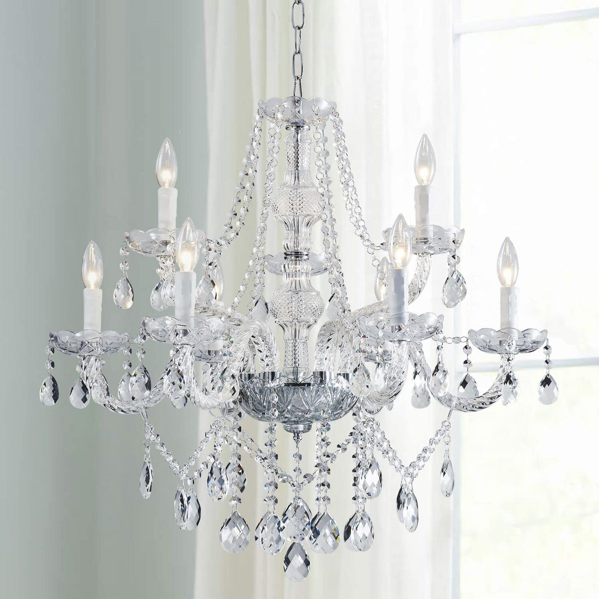 Saint Mossi 9 Light Modern Contemporary Elegant Crystal Glass Chandelier Pendant Ceiling Lighting Fixture