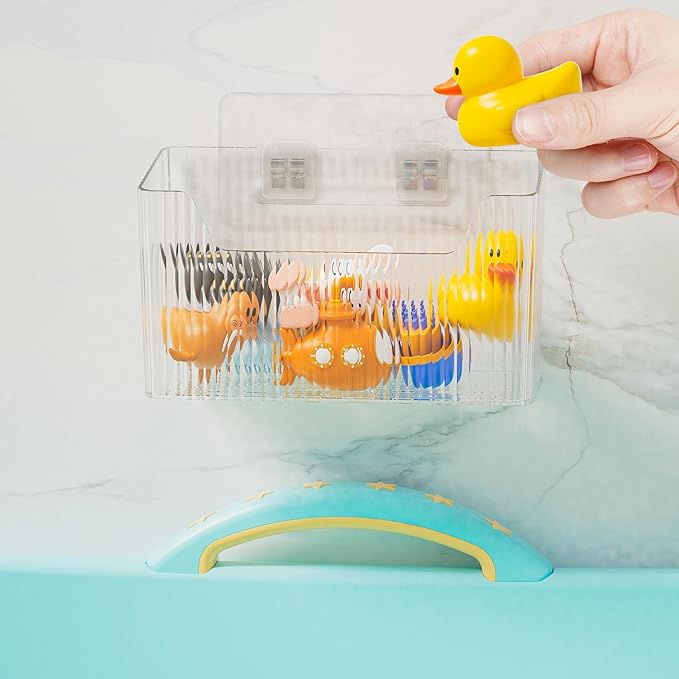 Set Of 2 Storage Organizer Bins Wall Mounted Shower Basket, Shower Caddy
