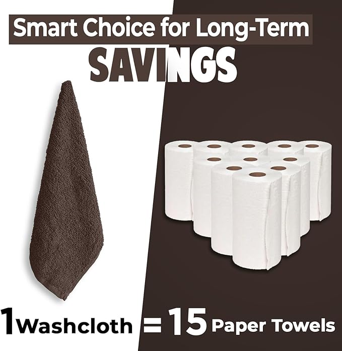 DAN RIVER 24 Pack Wash Cloths for Showering