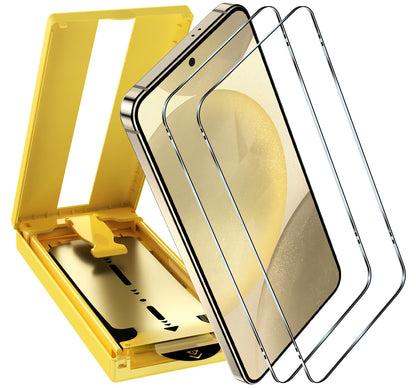 YMHML 3 Pack for Samsung Galaxy S23 Screen Protector Tempered Glass Upgrade Fingerprint Unlock Compatible for 3 Pack Camera Lens Protector, HD Clear Case Friendly Full Screen Protector for Galaxy S23