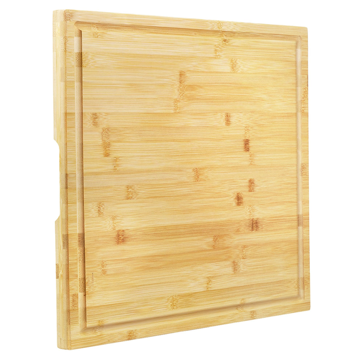 Utoplike Bamboo Cutting Board 20 x 20 inch, Large Wood Chopping Board for Kitchen, Meat, Vegetables, BBQ, Square Butcher Block with Juice Groove and handle, 1"Th