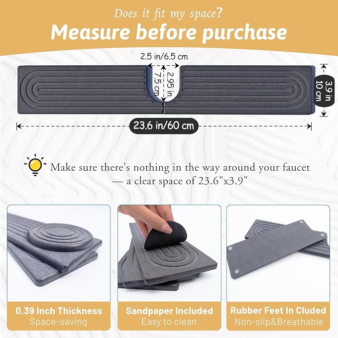 Kitchen Faucet Absorbent Mat