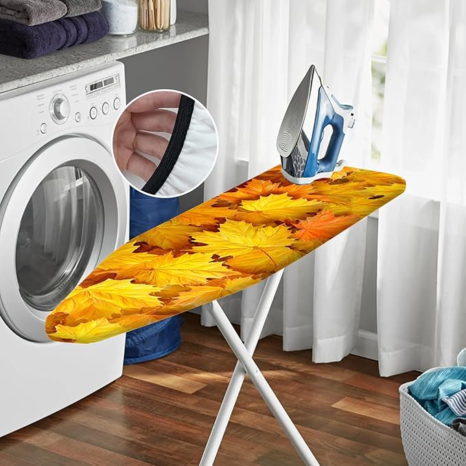 Nuxovilar Autumn Maple Leaves Ironing Board Cover, 15 * 54inch, Fit Most
