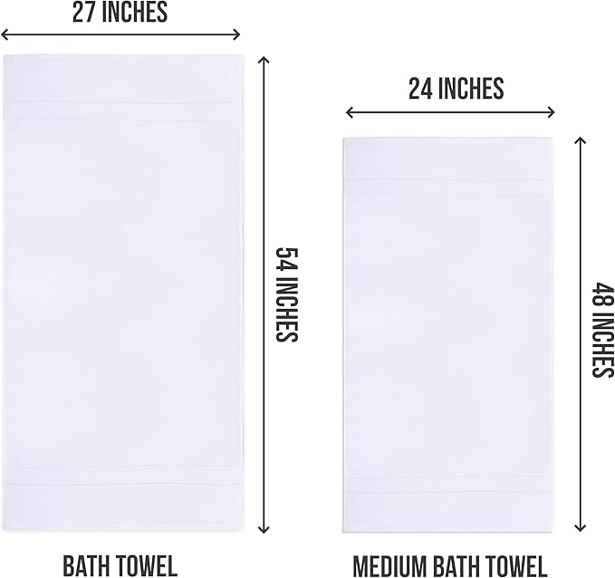 Utopia Towels 6 Pack Bath Towel Set, 500 GSM 100% Ring Spun Cotton Medium