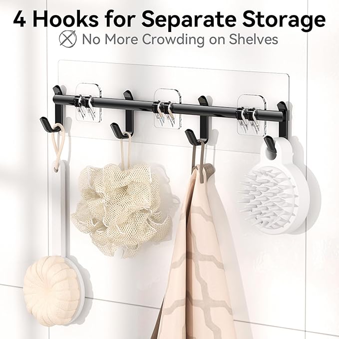 YASONIC Shower Caddy Adhesive, 100% Rustproof Shower Organizer