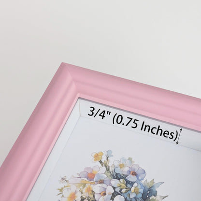 PLUSCHEN 8x8 Pink Picture Frame Resin Shadow Box Photo Frame Wall and Desktop Display, with Plexiglass