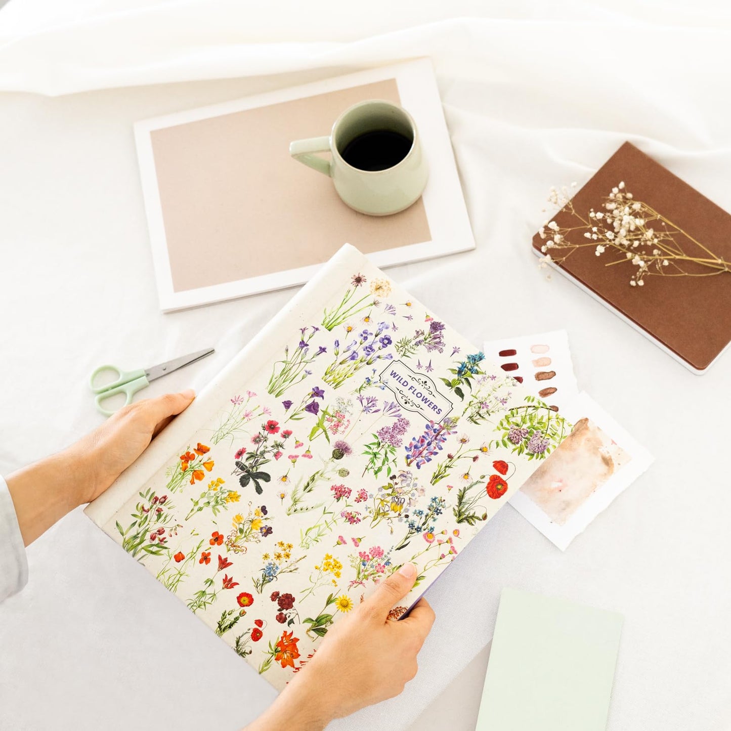 Grupo Erik Photo Album Self Adhesive - Wild Flowers | 9x12 inches - 24x32 cm, 15 Double Sided Pages | Polaroid Photo Album, Scrapbook, Memory Book, Travel Gift Ideas