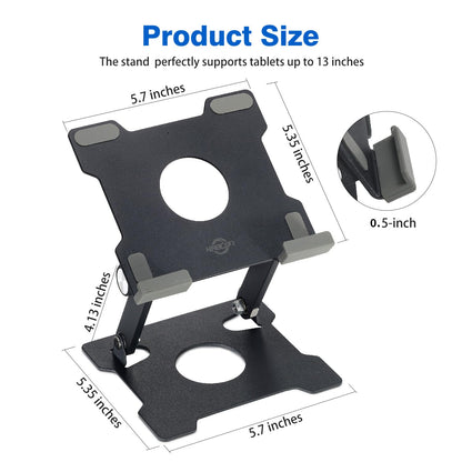 KABCON Tablet Stand,Tablet Holder for iPad,Adjustable Portable Multi Angle Desktop Stand Compatible with iPad Pro 9.7 10.5 12.9 Air Mini 1-4,Galaxy Tabs,Surface Pro Tablets,Kindle,E-Reader,Nexus