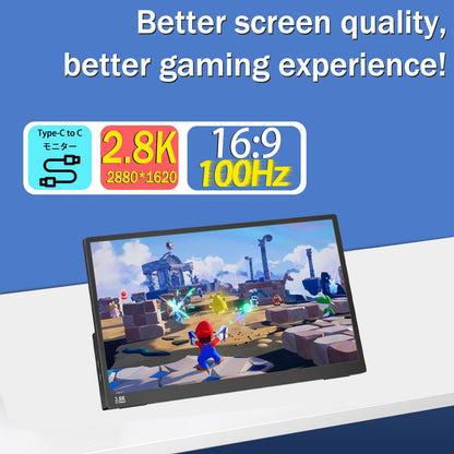 Portable Monitor Touchscreen, 15.6''Laptop Screen Extender, FHD IPS Touch Screen, Travel Monitor with Kickstand & Speaker, HDMI USB C External Monitors for Laptop Phone Computer Xbox Switch