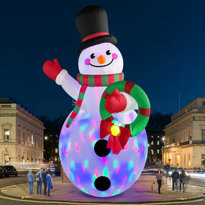 Danxilu 20 FT Tall Christmas Inflatables Snowman Built-in Rotating LED Lights Outdoor Decorations, 20 Foot Giant Snowman with Blower Blow Up Yard Decoration for Home/Lawn/XmasParty/Parks/Squares