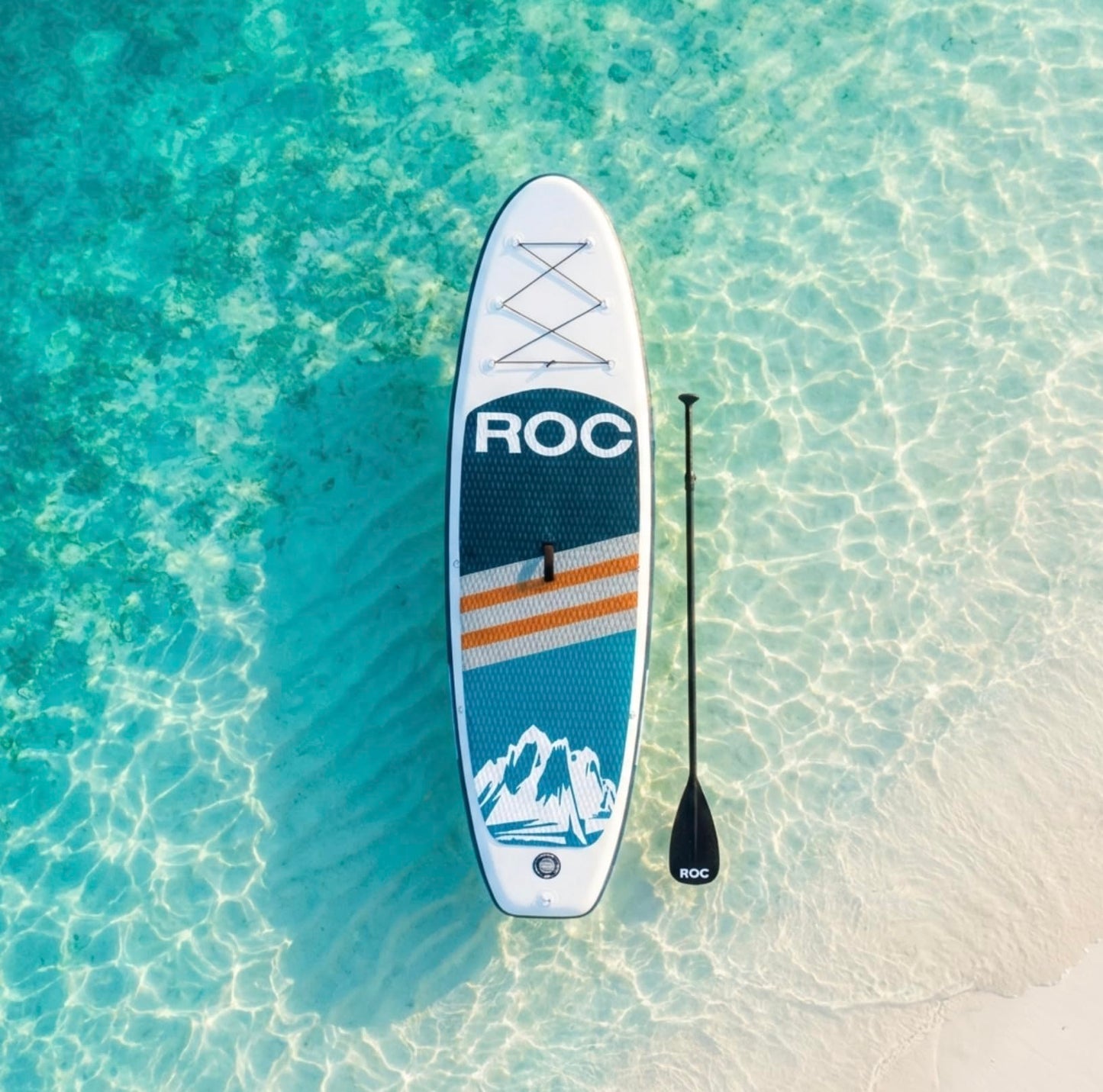 Roc Inflatable Stand Up Paddle Board with Premium SUP Paddle Board Accessories, Wide Stable Design, Non-Slip Comfort Deck for Youth & Adults (Navy)