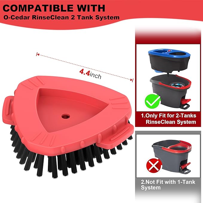 Aifacay Upgrade 2 Pcs Scrubber Mop Heads Replacements