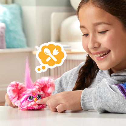Furby Furblets - Series 3 Collectible - Bub-Lee Mini Electronic Plush Toy with Sounds for Kids, Interactive Talking Collectible, Soft to the Touch, Easter Gift, Pink