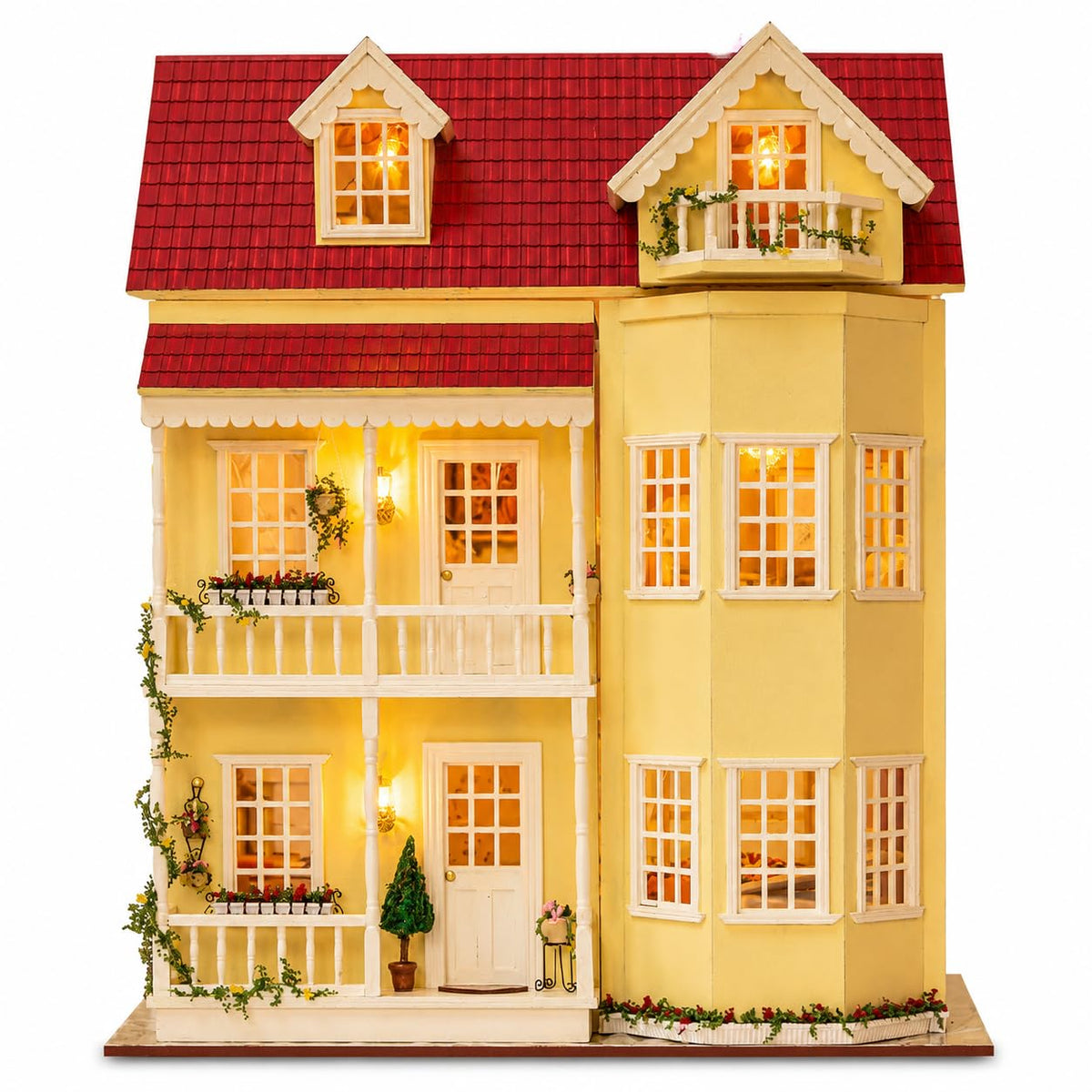Roroom DIY Miniature House Kit, Fairy Tale Homestead Dollhouse Kit