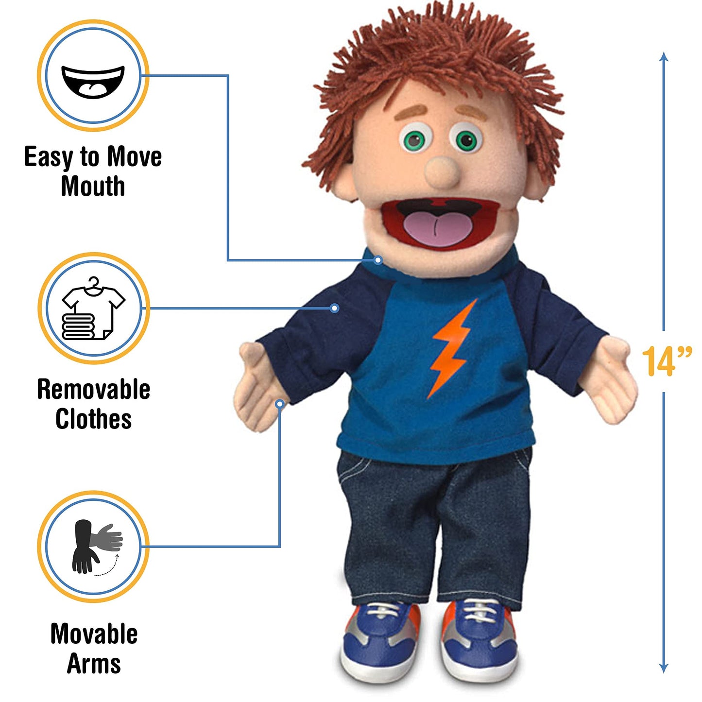 Tommy, Peach Boy, Hand Puppet, 40cm