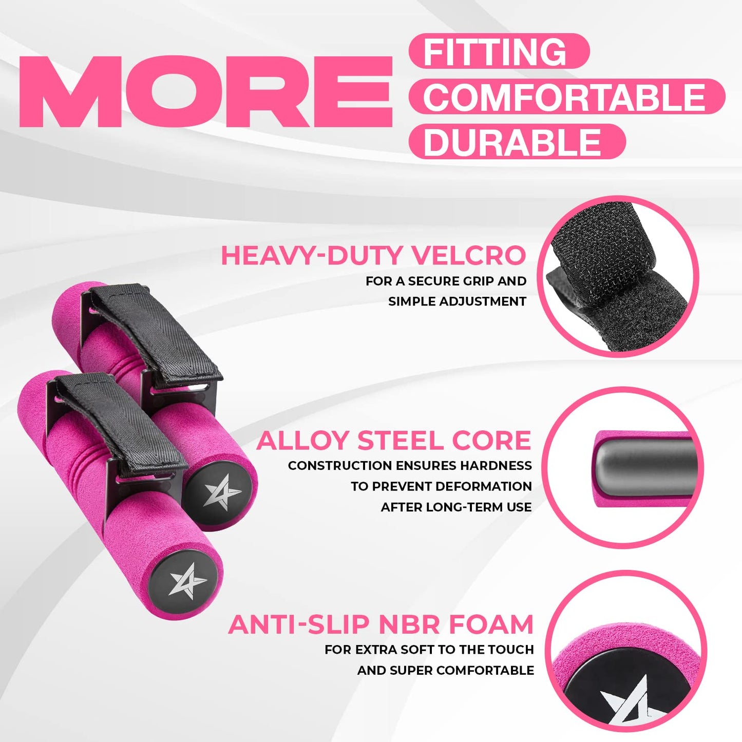 Yes4All Adjustable Dumbbell Hand Weights Set Of 2 Perfect for Women's Walking or Travel Exercise with Adjustable Straps, Foam Cover, and Color Coded Weight (2lbs, 3lbs or 4lbs), Anti Slip