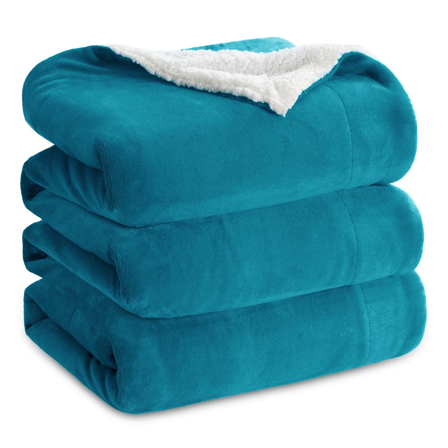 Bedsure GentleSoft Sherpa Fleece Blankets Queen Size for Bed - Thick and Warm, Soft Fuzzy Plush Queen Blanket for Winter, Grey, 90x90 Inches