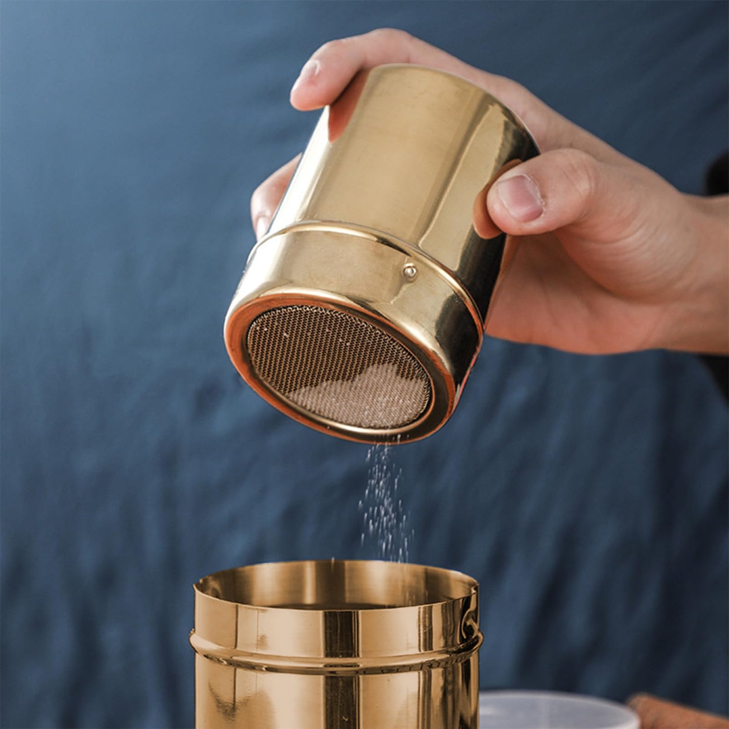 Stainless Steel Powder Shaker, 3.5 x 3inch Fine Mesh Shaker Powder Cans with Lid, Powder Sugar Shaker for Sifter Cocoa/Cinnamon Powder/Coffe/Hold Salt/Pepper (2pcs)