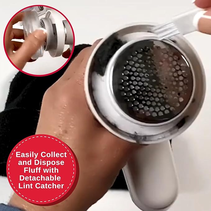 SINGER Compact Fabric Shaver and Lint Remover | Portable, Battery Operated